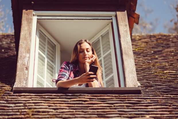 woman on phone