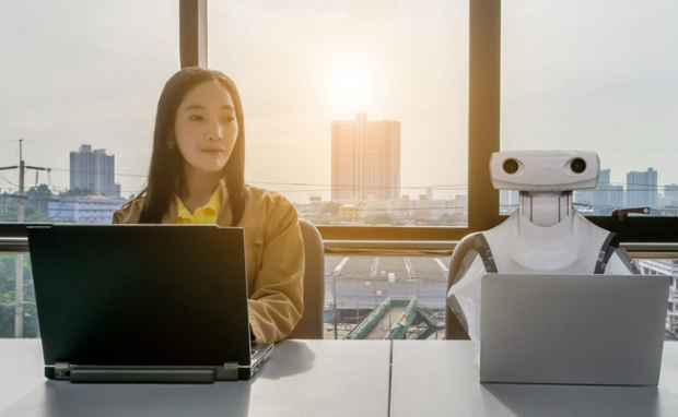 This represents using AI for business.