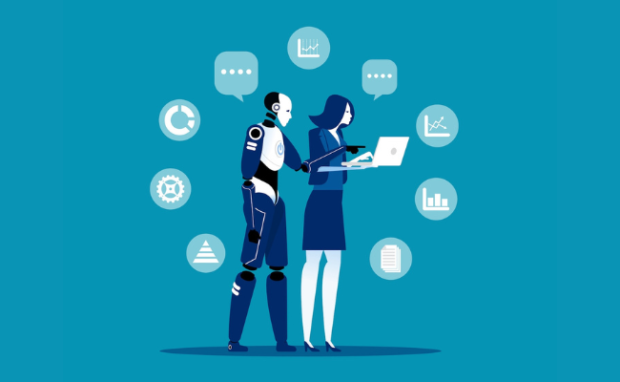 This represents using AI for business.