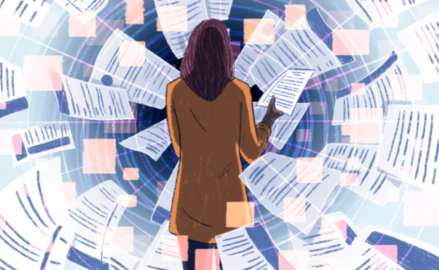 A person seeing numerous AI resumes.